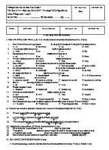 Đề thi học kỳ II môn Tiếng Anh Lớp 9 - Đề 5 - Năm học 2016-2017 - Trường THCS Nguyễn Du